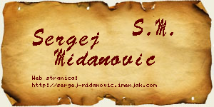 Sergej Midanović vizit kartica